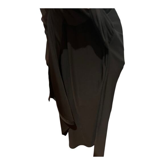 Lauren Ralph Lauren Wrap Dress Ruched Ponte Knit Sleeveless Black Size 6 Career - Picture 9 of 12